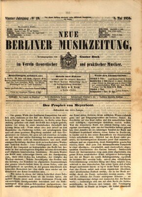 Neue Berliner Musikzeitung Mittwoch 8. Mai 1850