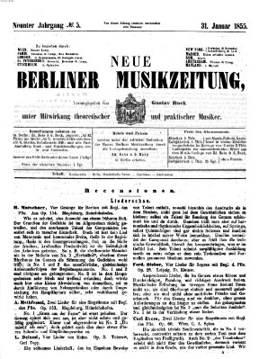 Neue Berliner Musikzeitung Mittwoch 31. Januar 1855