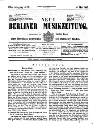 Neue Berliner Musikzeitung Mittwoch 6. Mai 1857