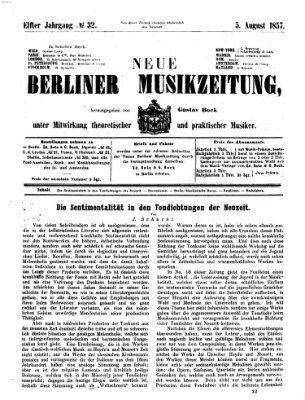 Neue Berliner Musikzeitung Mittwoch 5. August 1857