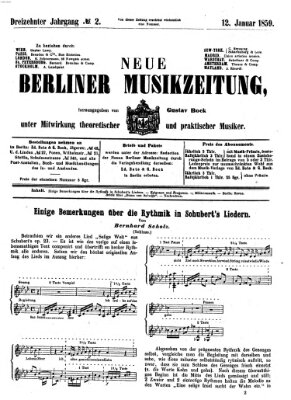 Neue Berliner Musikzeitung Mittwoch 12. Januar 1859