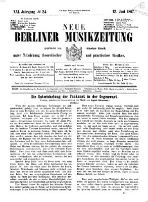 Neue Berliner Musikzeitung Mittwoch 12. Juni 1867