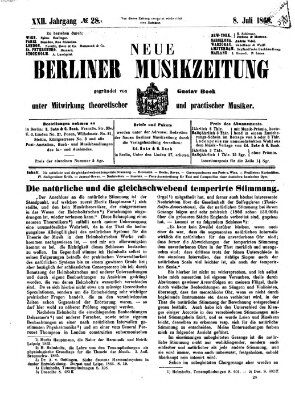 Neue Berliner Musikzeitung Mittwoch 8. Juli 1868