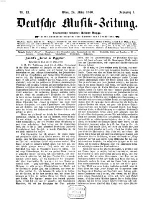 Deutsche Musik-Zeitung (Allgemeine musikalische Zeitung) Samstag 24. März 1860