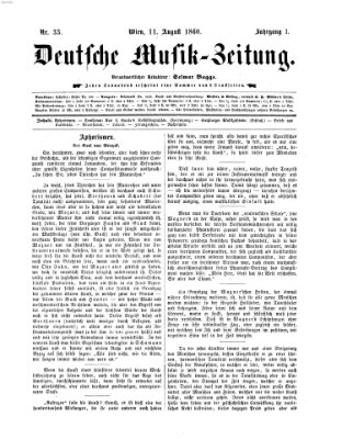 Deutsche Musik-Zeitung (Allgemeine musikalische Zeitung) Samstag 11. August 1860