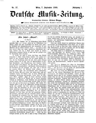 Deutsche Musik-Zeitung (Allgemeine musikalische Zeitung) Freitag 7. September 1860