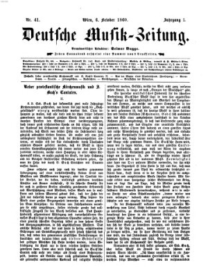 Deutsche Musik-Zeitung (Allgemeine musikalische Zeitung) Samstag 6. Oktober 1860