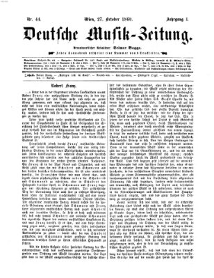 Deutsche Musik-Zeitung (Allgemeine musikalische Zeitung) Samstag 27. Oktober 1860