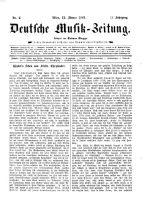 Deutsche Musik-Zeitung (Allgemeine musikalische Zeitung) Samstag 12. Januar 1861