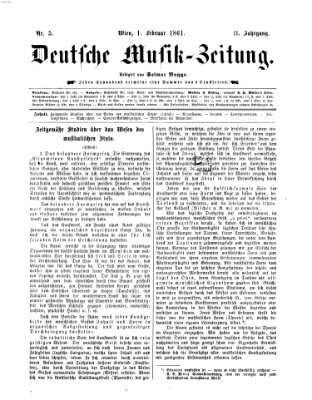 Deutsche Musik-Zeitung (Allgemeine musikalische Zeitung) Freitag 1. Februar 1861