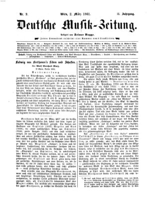 Deutsche Musik-Zeitung (Allgemeine musikalische Zeitung) Samstag 2. März 1861