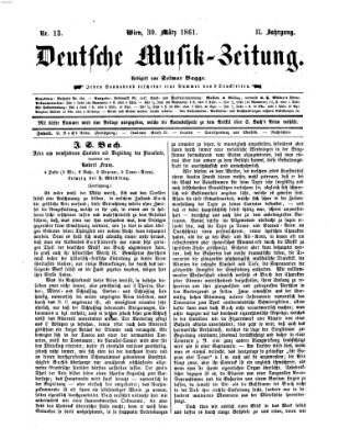 Deutsche Musik-Zeitung (Allgemeine musikalische Zeitung) Samstag 30. März 1861