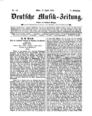 Deutsche Musik-Zeitung (Allgemeine musikalische Zeitung) Samstag 6. April 1861