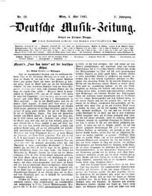 Deutsche Musik-Zeitung (Allgemeine musikalische Zeitung) Samstag 4. Mai 1861