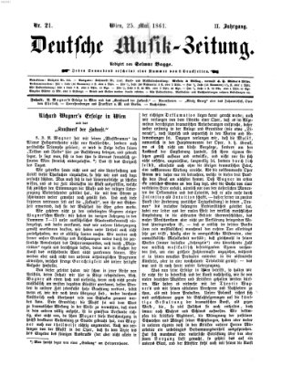 Deutsche Musik-Zeitung (Allgemeine musikalische Zeitung) Samstag 25. Mai 1861