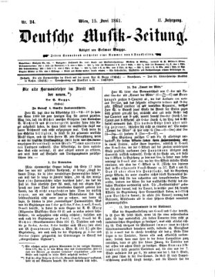 Deutsche Musik-Zeitung (Allgemeine musikalische Zeitung) Samstag 15. Juni 1861