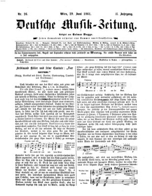 Deutsche Musik-Zeitung (Allgemeine musikalische Zeitung) Samstag 29. Juni 1861