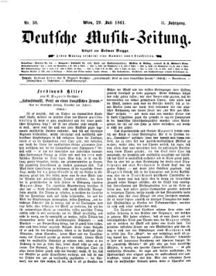 Deutsche Musik-Zeitung (Allgemeine musikalische Zeitung) Montag 29. Juli 1861