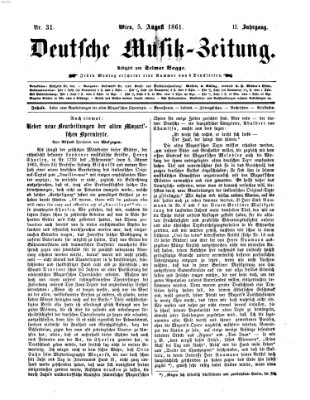 Deutsche Musik-Zeitung (Allgemeine musikalische Zeitung) Montag 5. August 1861