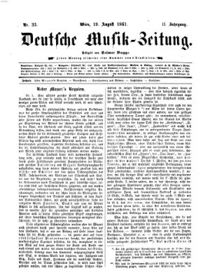 Deutsche Musik-Zeitung (Allgemeine musikalische Zeitung) Montag 19. August 1861