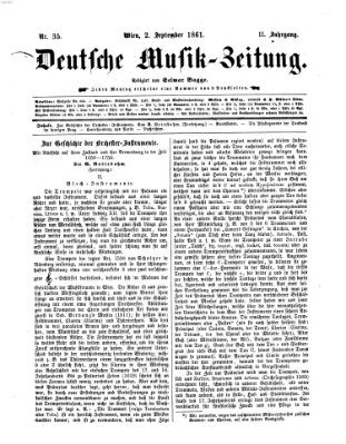 Deutsche Musik-Zeitung (Allgemeine musikalische Zeitung) Montag 2. September 1861