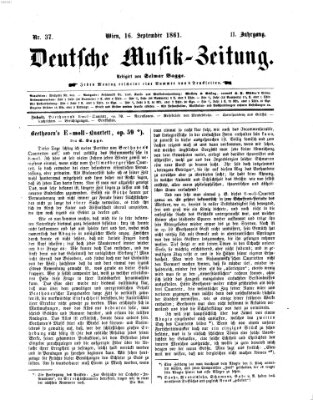 Deutsche Musik-Zeitung (Allgemeine musikalische Zeitung) Montag 16. September 1861