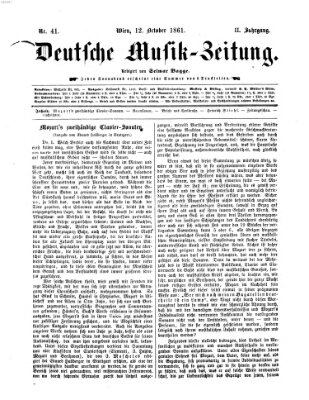 Deutsche Musik-Zeitung (Allgemeine musikalische Zeitung) Samstag 12. Oktober 1861