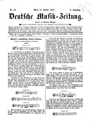 Deutsche Musik-Zeitung (Allgemeine musikalische Zeitung) Samstag 19. Oktober 1861