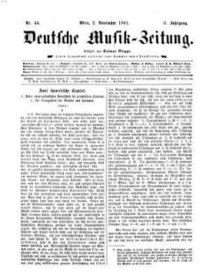 Deutsche Musik-Zeitung (Allgemeine musikalische Zeitung) Samstag 2. November 1861