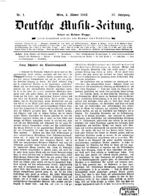 Deutsche Musik-Zeitung (Allgemeine musikalische Zeitung) Samstag 4. Januar 1862