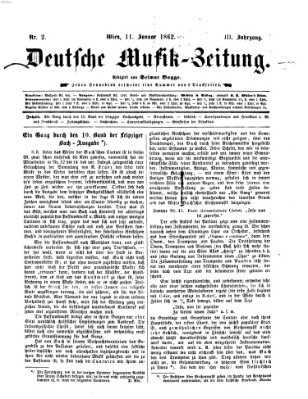 Deutsche Musik-Zeitung (Allgemeine musikalische Zeitung) Samstag 11. Januar 1862