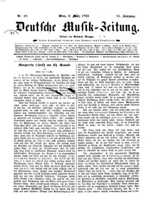 Deutsche Musik-Zeitung (Allgemeine musikalische Zeitung) Samstag 8. März 1862