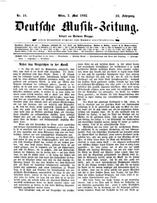 Deutsche Musik-Zeitung (Allgemeine musikalische Zeitung) Samstag 3. Mai 1862