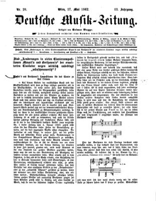 Deutsche Musik-Zeitung (Allgemeine musikalische Zeitung) Samstag 17. Mai 1862