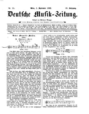 Deutsche Musik-Zeitung (Allgemeine musikalische Zeitung) Montag 1. September 1862