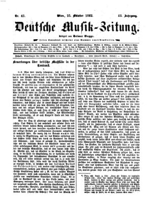 Deutsche Musik-Zeitung (Allgemeine musikalische Zeitung) Samstag 25. Oktober 1862