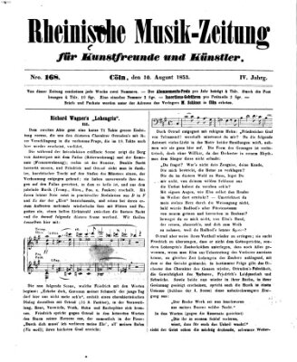 Rheinische Musik-Zeitung für Kunstfreunde und Künstler Mittwoch 10. August 1853