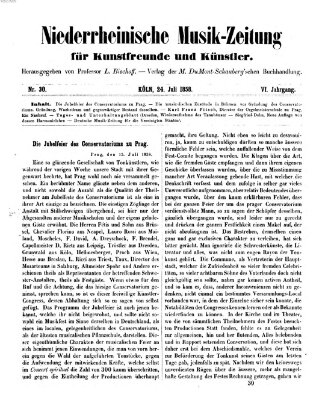 Niederrheinische Musik-Zeitung für Kunstfreunde und Künstler Samstag 24. Juli 1858