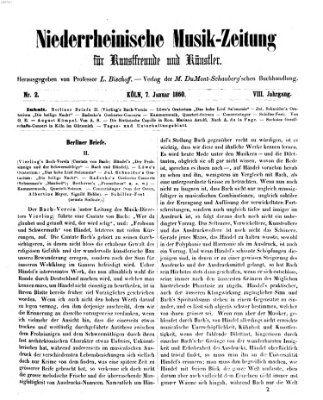 Niederrheinische Musik-Zeitung für Kunstfreunde und Künstler Samstag 7. Januar 1860