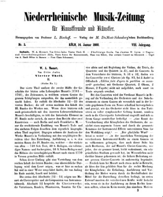 Niederrheinische Musik-Zeitung für Kunstfreunde und Künstler Samstag 14. Januar 1860