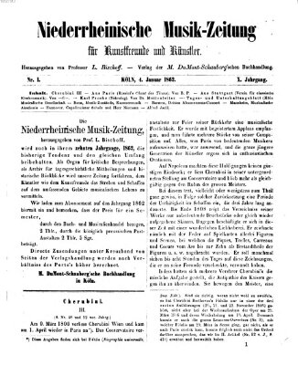 Niederrheinische Musik-Zeitung für Kunstfreunde und Künstler Samstag 4. Januar 1862