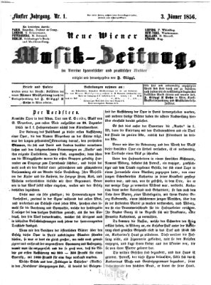 Neue Wiener Musik-Zeitung Donnerstag 3. Januar 1856