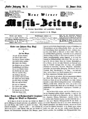 Neue Wiener Musik-Zeitung Sonntag 13. Januar 1856