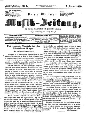 Neue Wiener Musik-Zeitung Donnerstag 7. Februar 1856