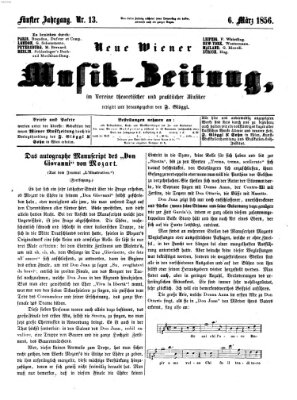 Neue Wiener Musik-Zeitung Donnerstag 6. März 1856