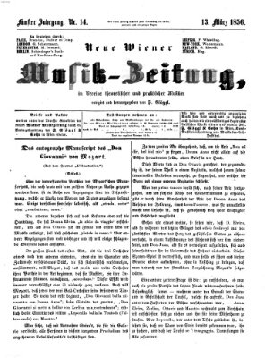 Neue Wiener Musik-Zeitung Donnerstag 13. März 1856