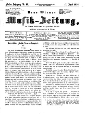 Neue Wiener Musik-Zeitung Donnerstag 17. April 1856