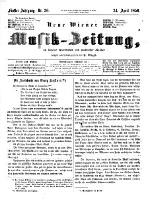 Neue Wiener Musik-Zeitung Donnerstag 24. April 1856