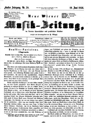 Neue Wiener Musik-Zeitung Donnerstag 19. Juni 1856