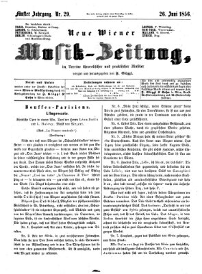 Neue Wiener Musik-Zeitung Donnerstag 26. Juni 1856